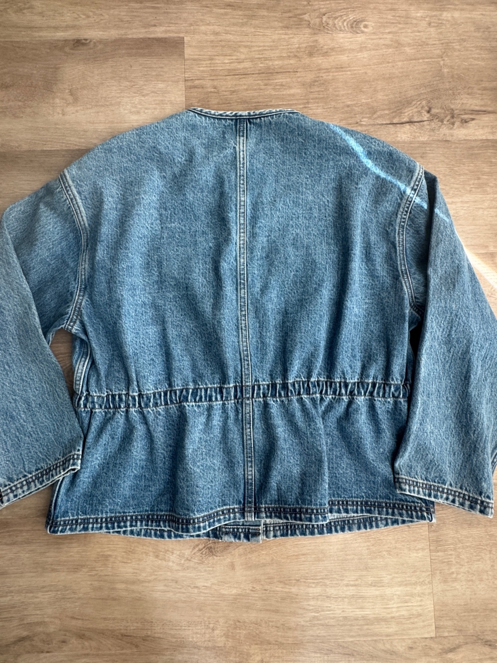Madewell Denim Claremont Drawstring Jacket in Saybrook Wash Sz S - Picture 5 of 6